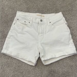 Levi's Classic White Denim Shorts